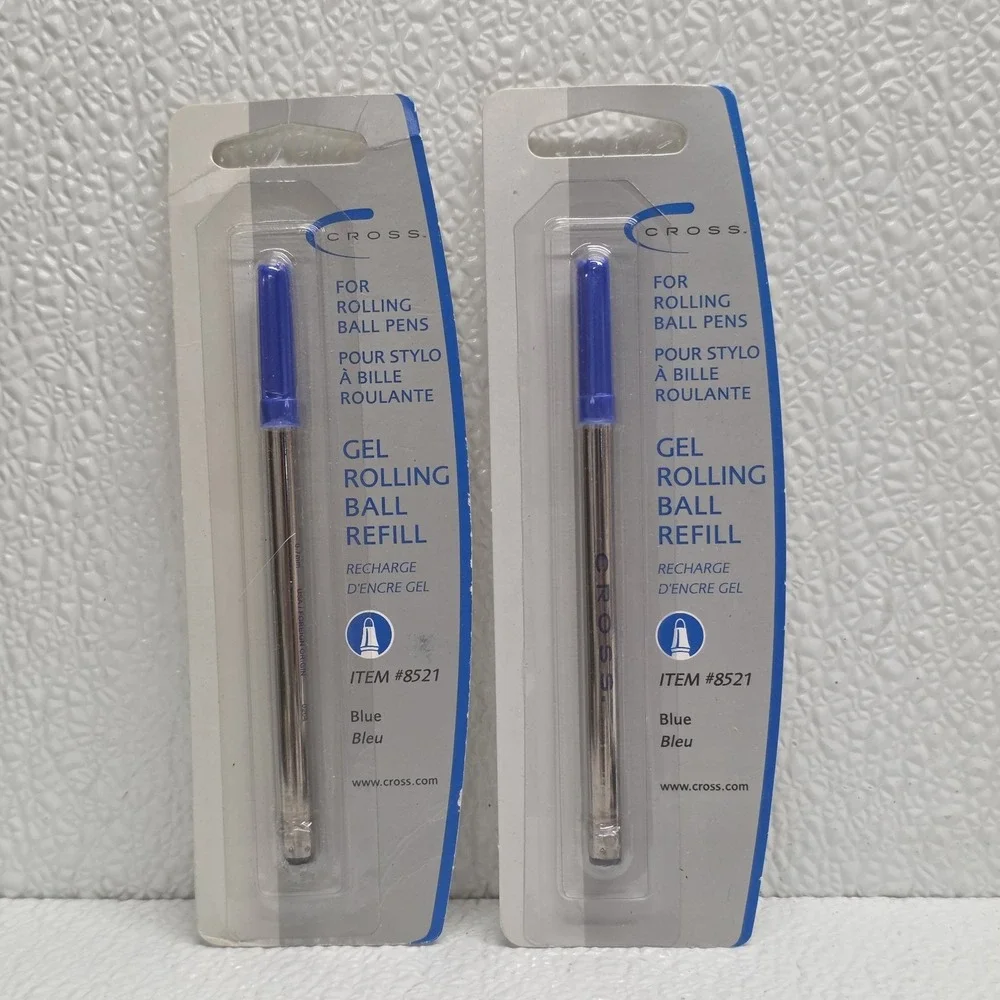 New Old Stock Cross Gel Rolling Ball Blue Ink Pen Refill 8521 Set Of 2